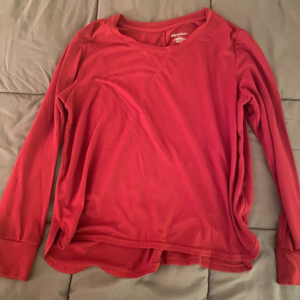 Red Lightweight Loungewear Top